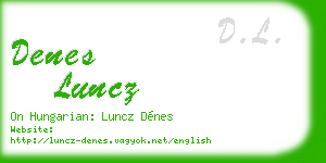 denes luncz business card
