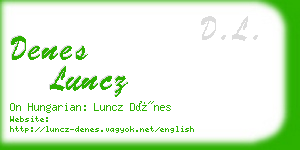 denes luncz business card